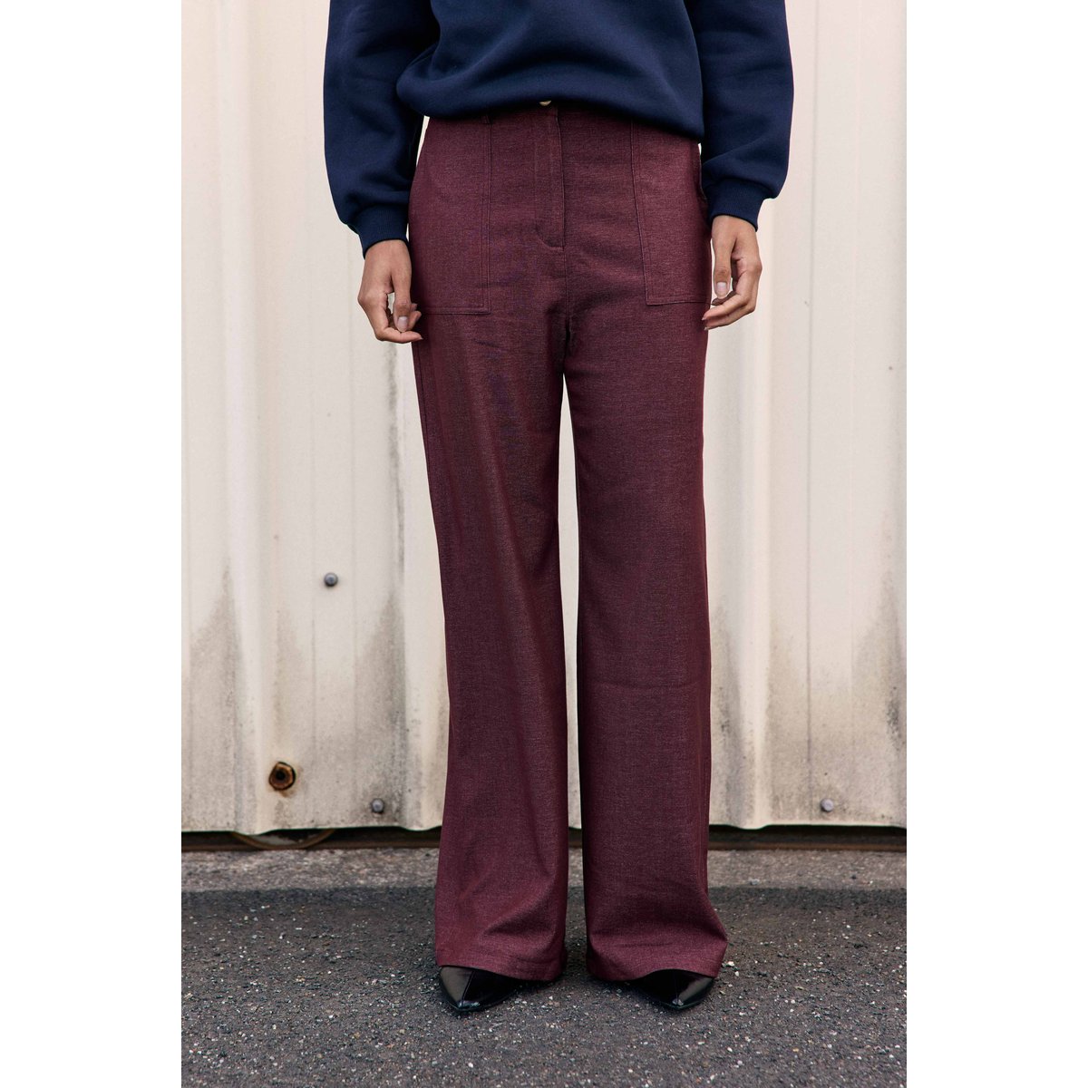 PANTALON uni PELYA 55-bordeaux, LA PETITE ETOILE