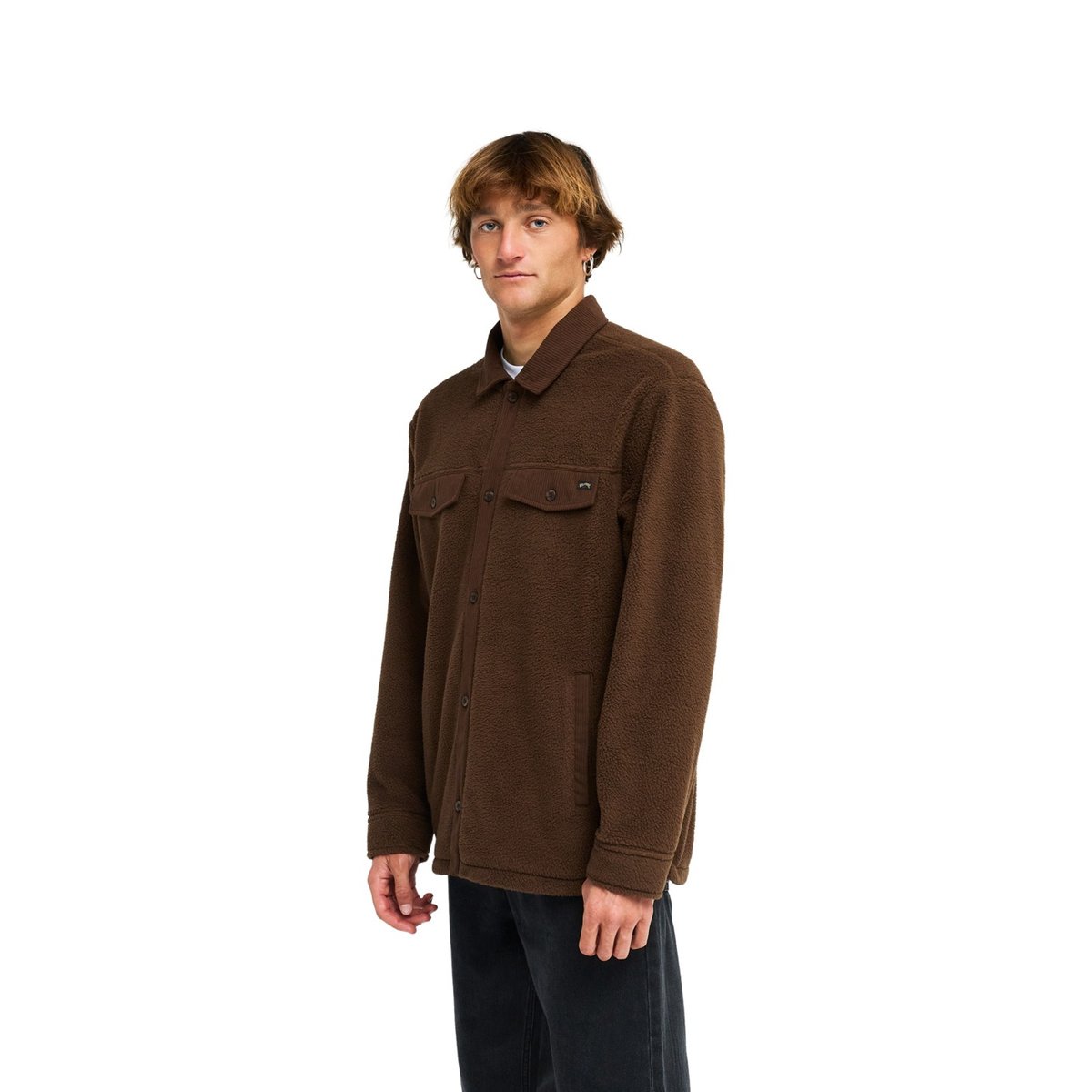 Surchemise en polaire FAIRBANKS marron dark cedar, BILLABONG