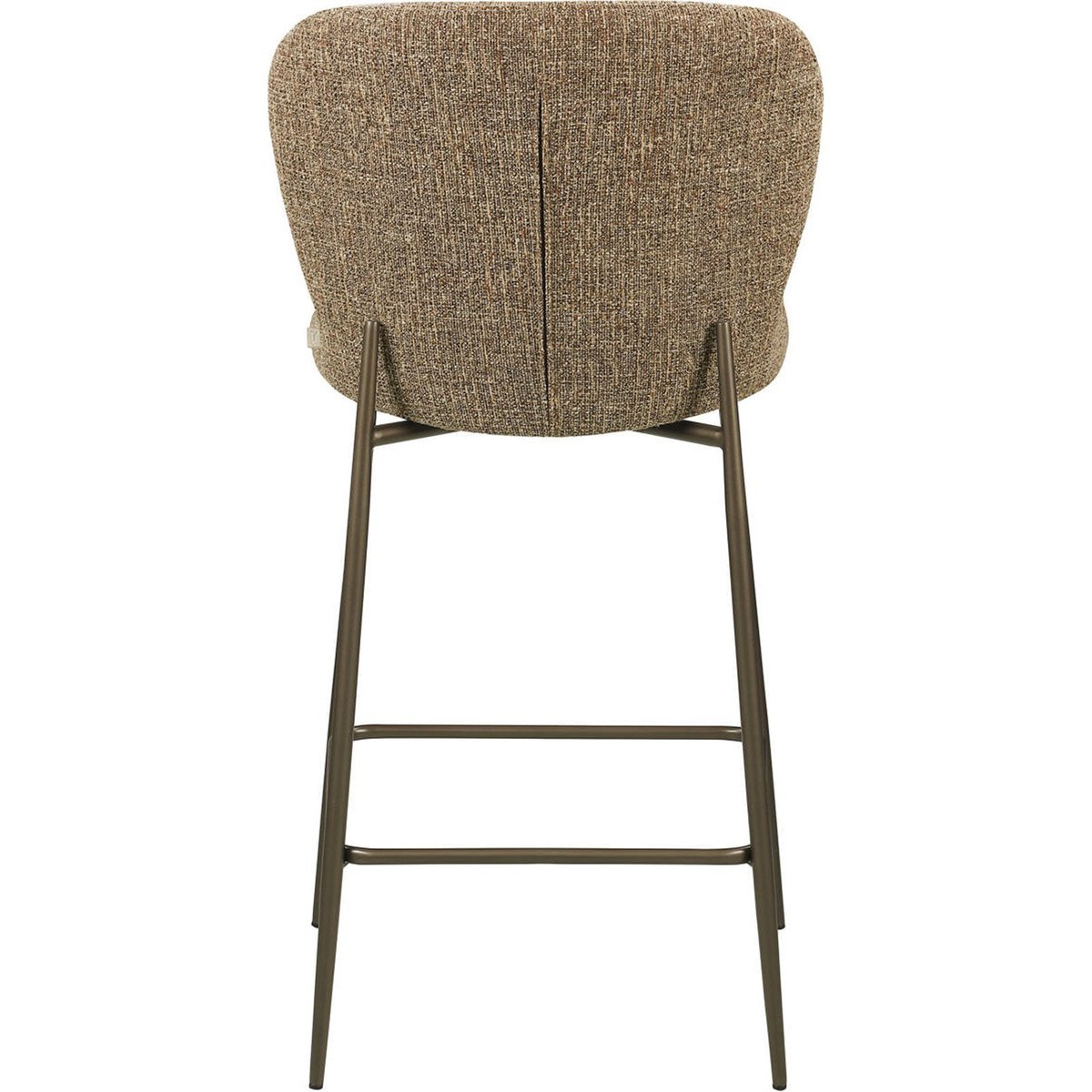 Tabouret de comptoir en tweed et fer tweed brun, RECOLLECTION