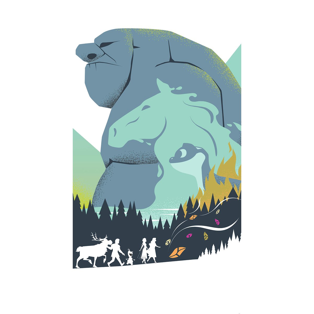 Papier peint Komar - Frozen Adventure - 150 x 280 cm bleu, HEXOA