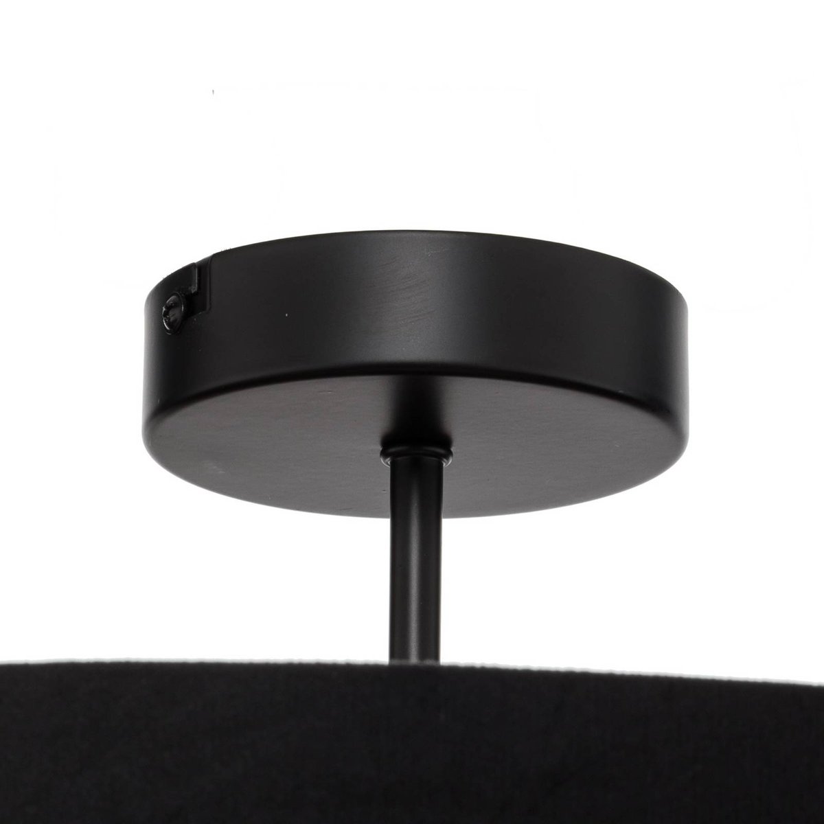 Plafonnier en textile moderne, Jusari noir, doré, LINDBY