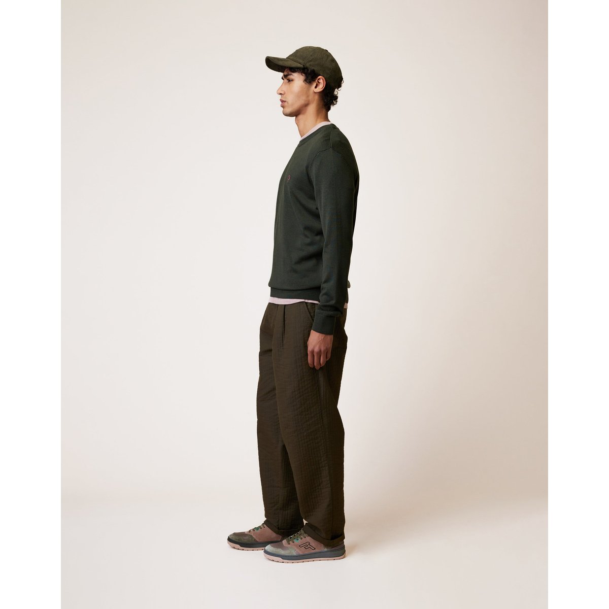 Pull en maille kaki, FAGUO