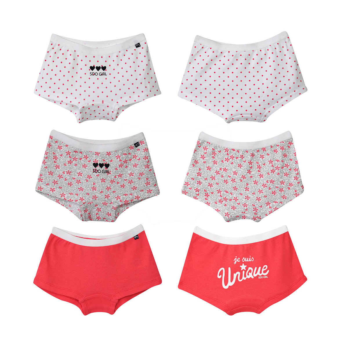 Lot de 3 shorties enfant edina rose, SUCRE D'ORGE