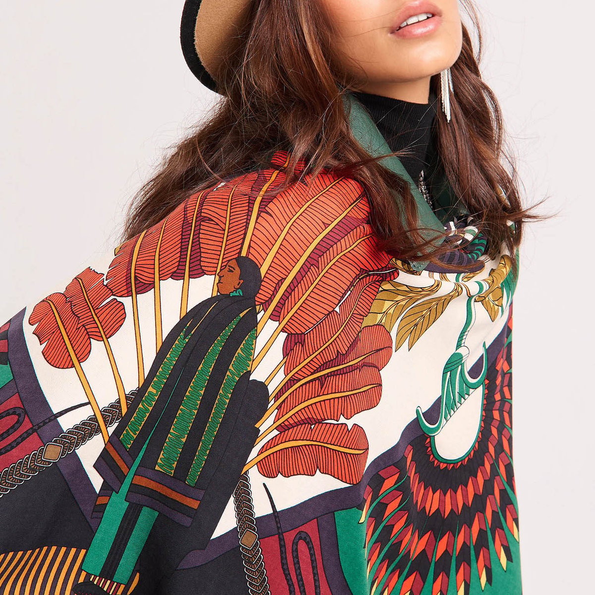 Foulard à motifs MACHU PICHU noir, WILD