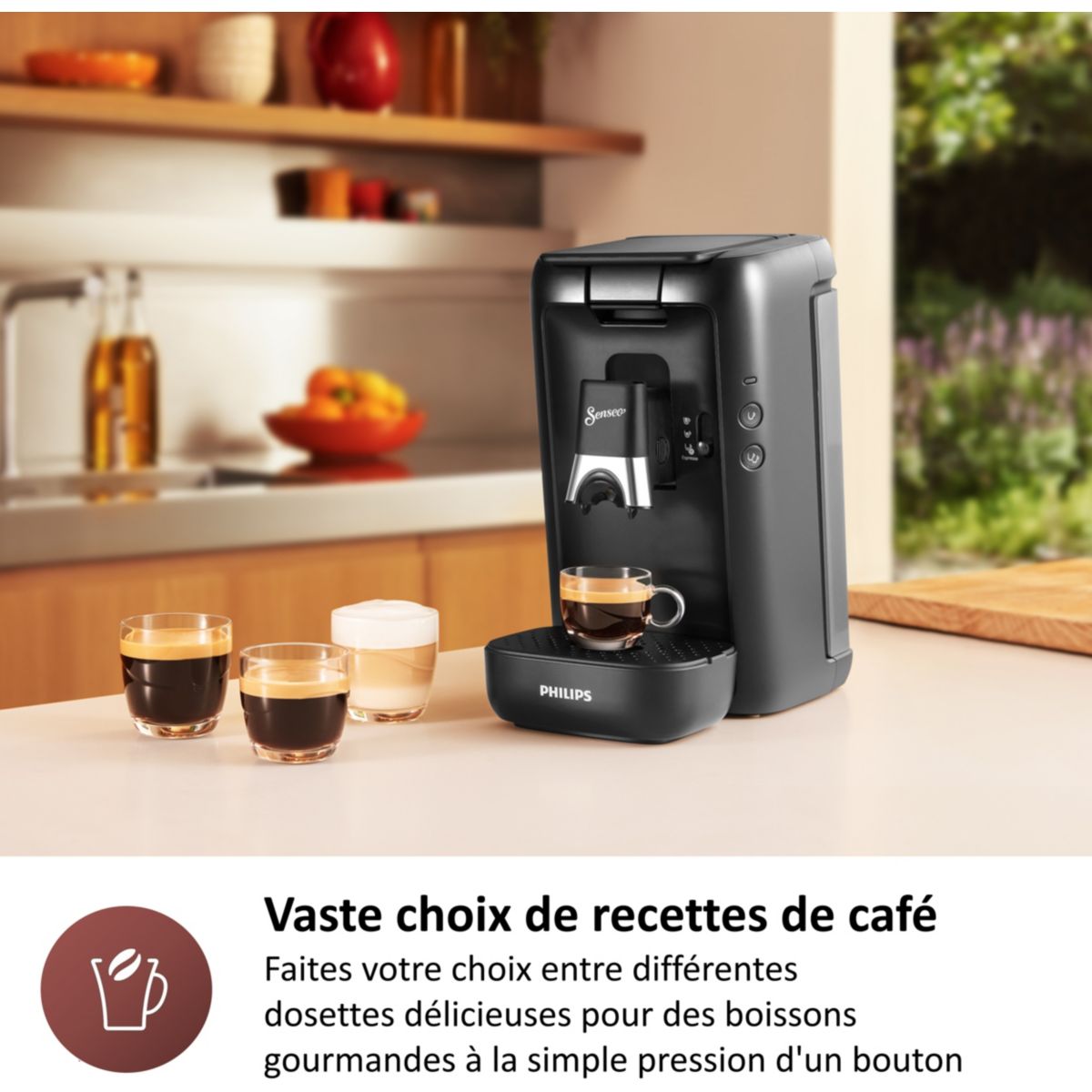 Cafetière à dosettes maestro CSA260/61 noir noir, PHILIPS