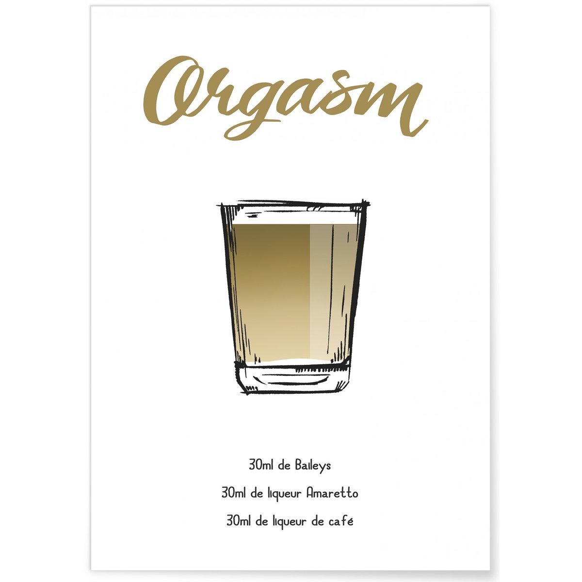 Affiche Shooter Orgasm blanc, L'AFFICHERIE