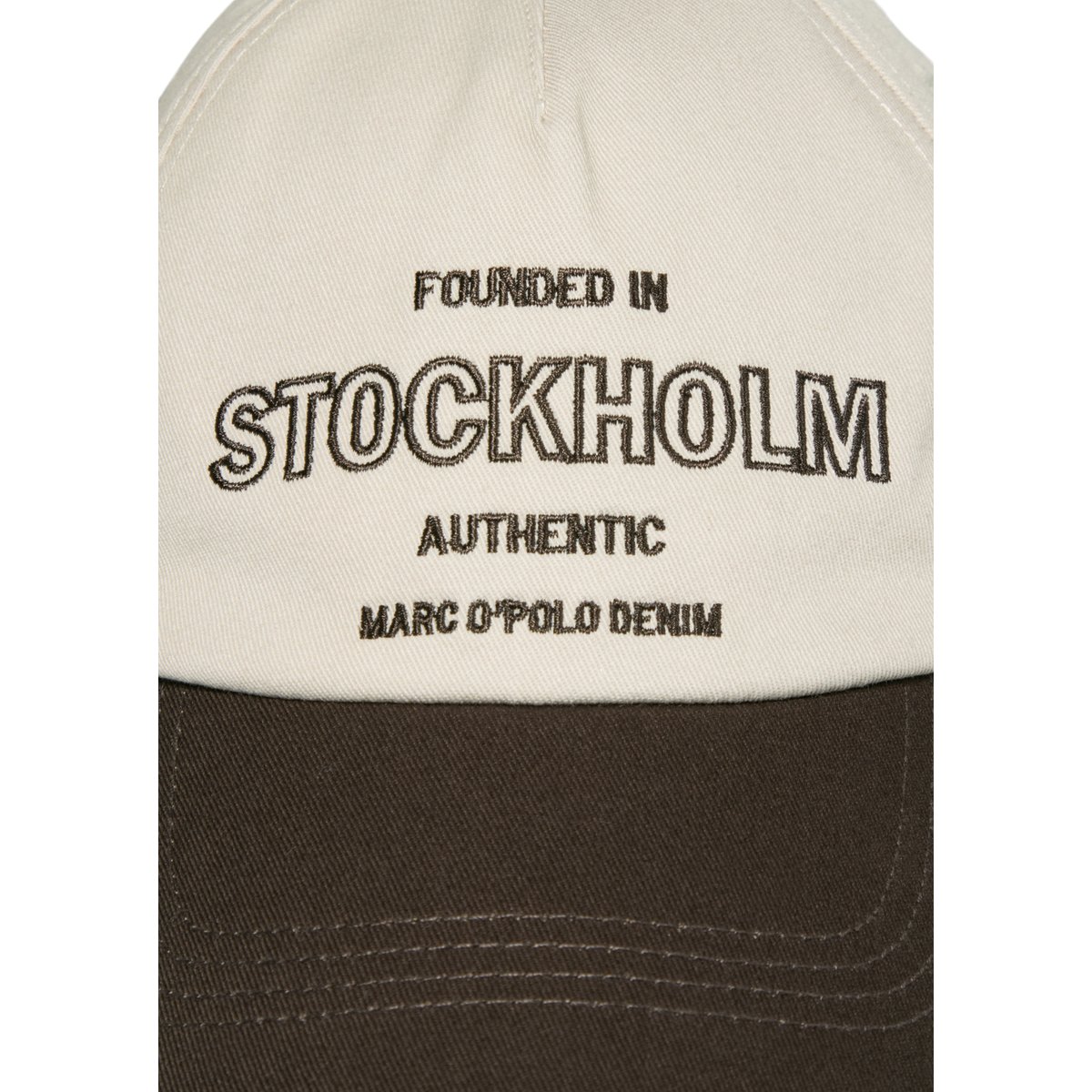 Casquette en sergé de coton biologique gris, MARC O’POLO DENIM