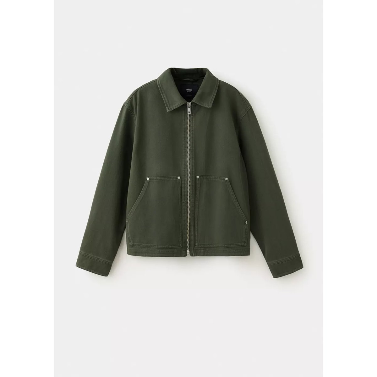 Veste jean poches kaki, MANGO TEEN