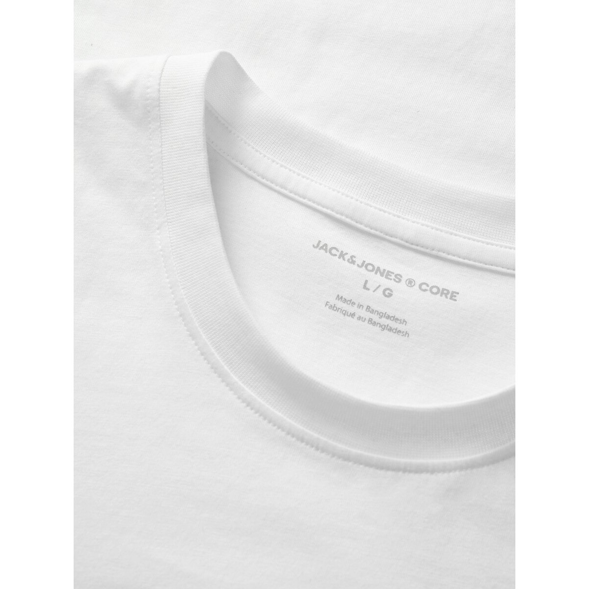 Te-shirt manches courtes, col rond, logo blanc, JACK & JONES