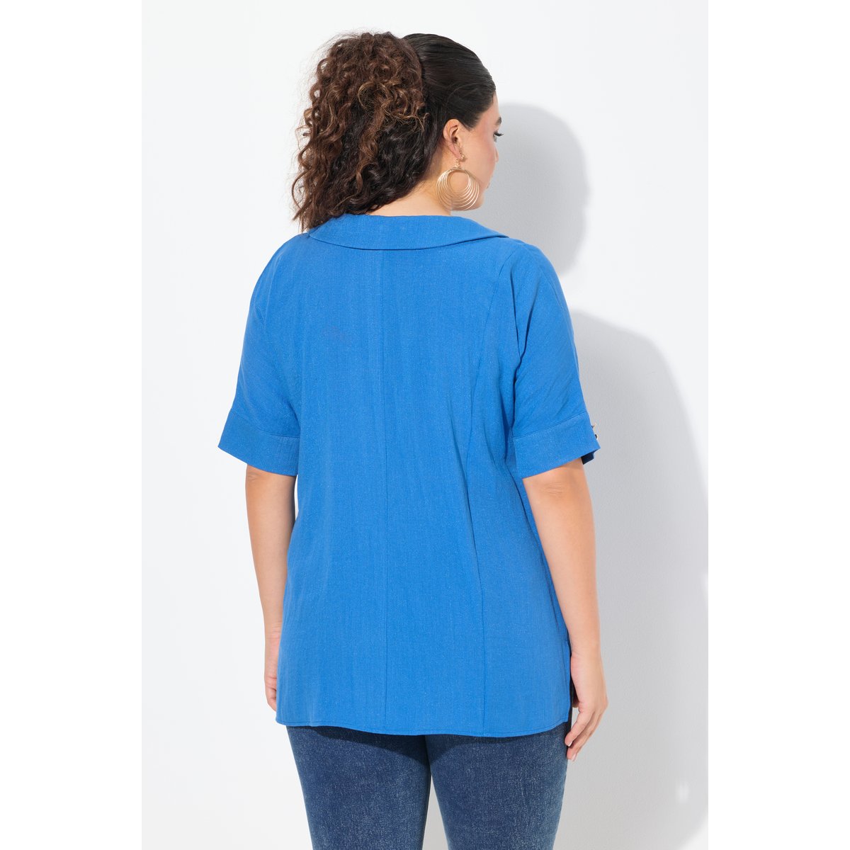 Blouse oversize bleu pétrole, ULLA POPKEN