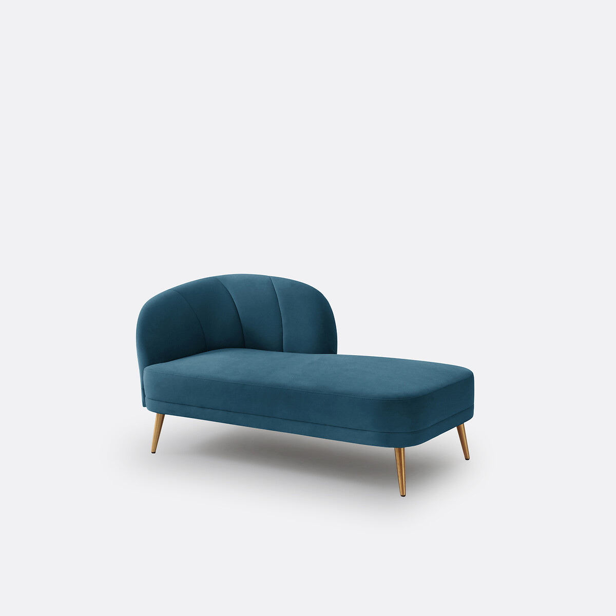 Méridienne velours, droite, Leone bleu de prusse, LA REDOUTE INTERIEURS