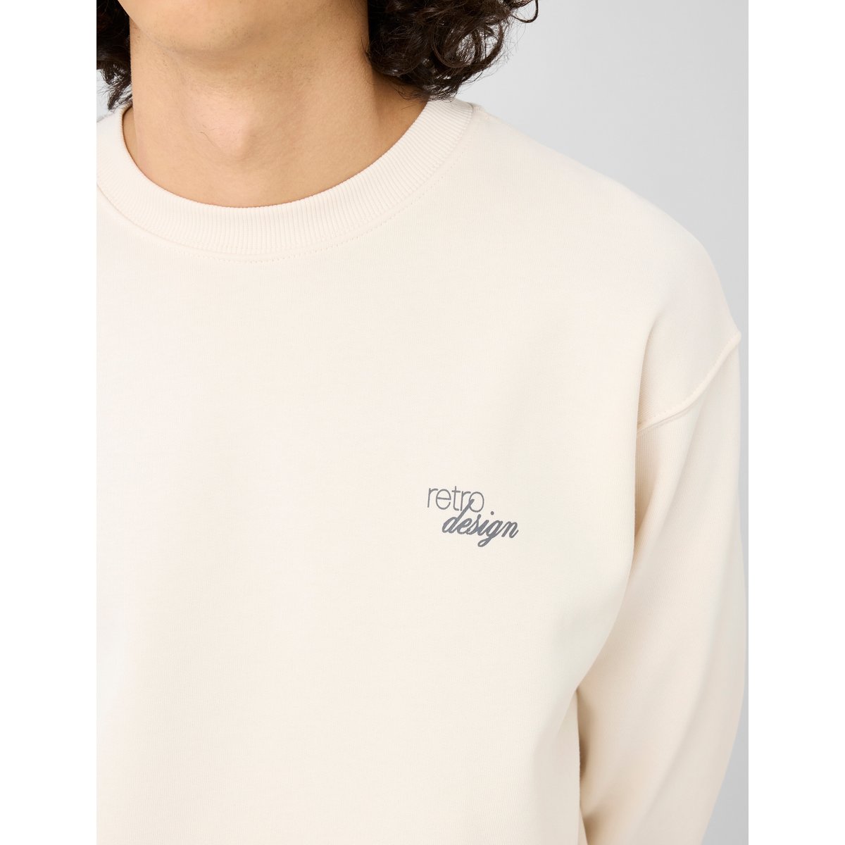 Sweat imprimé devant/dos naturel, BZB