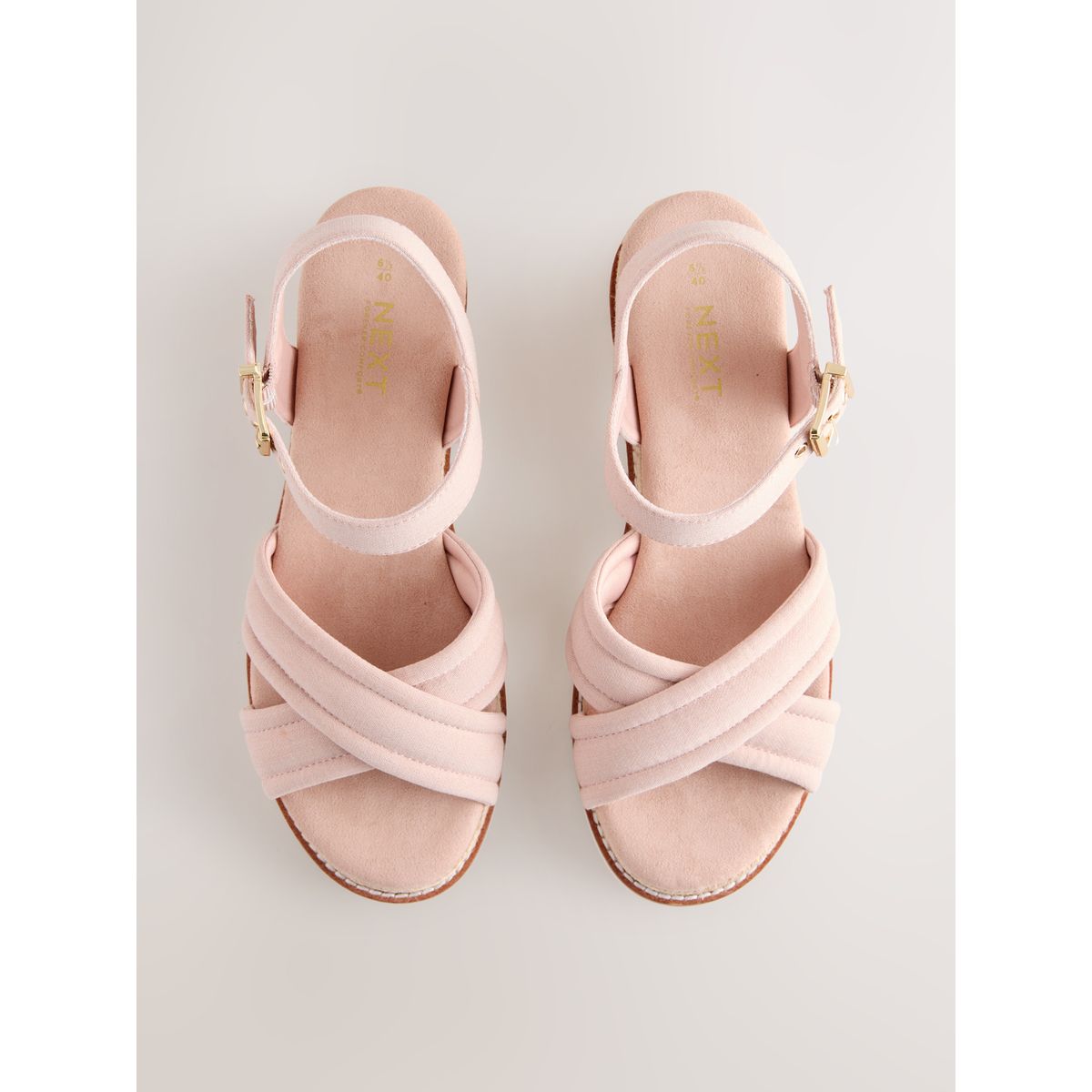 Sandales forever comfort® croisées compensées rose, NEXT