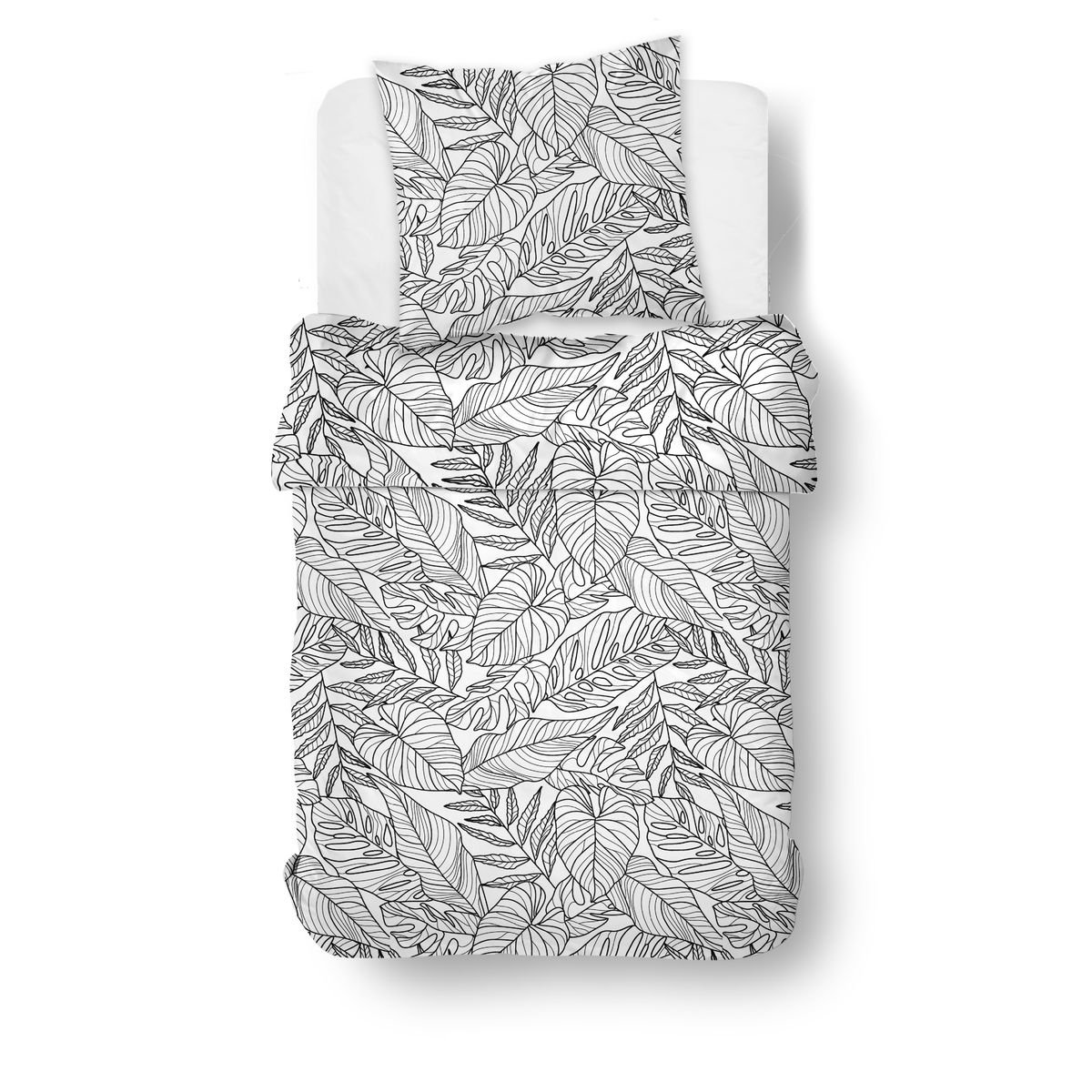 Parure de lit imprimé Floral Coton SUNSHINE RITA blanc, TODAY