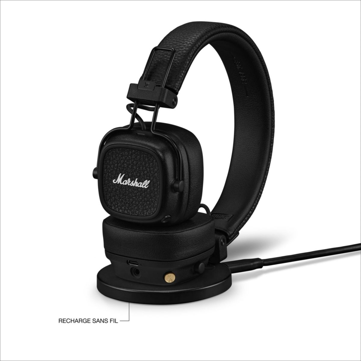 Casque Major V Noir - Bluetooth, autonomie 100h, pliable noir, MARSHALL