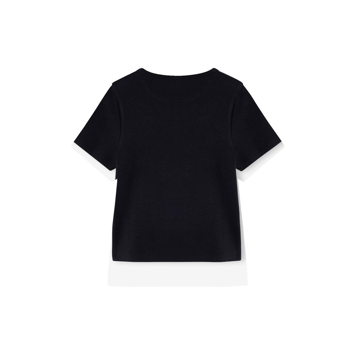 T-shirt manches courtes cropped noir, JONEN