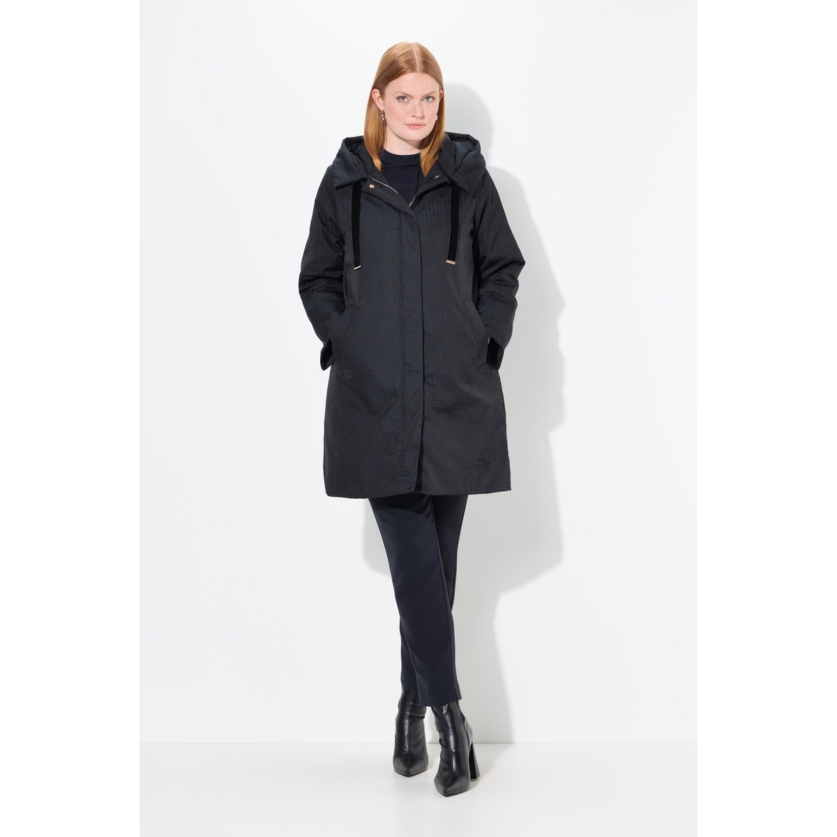 Manteau matelassé à capuche marine foncé, ULLA POPKEN
