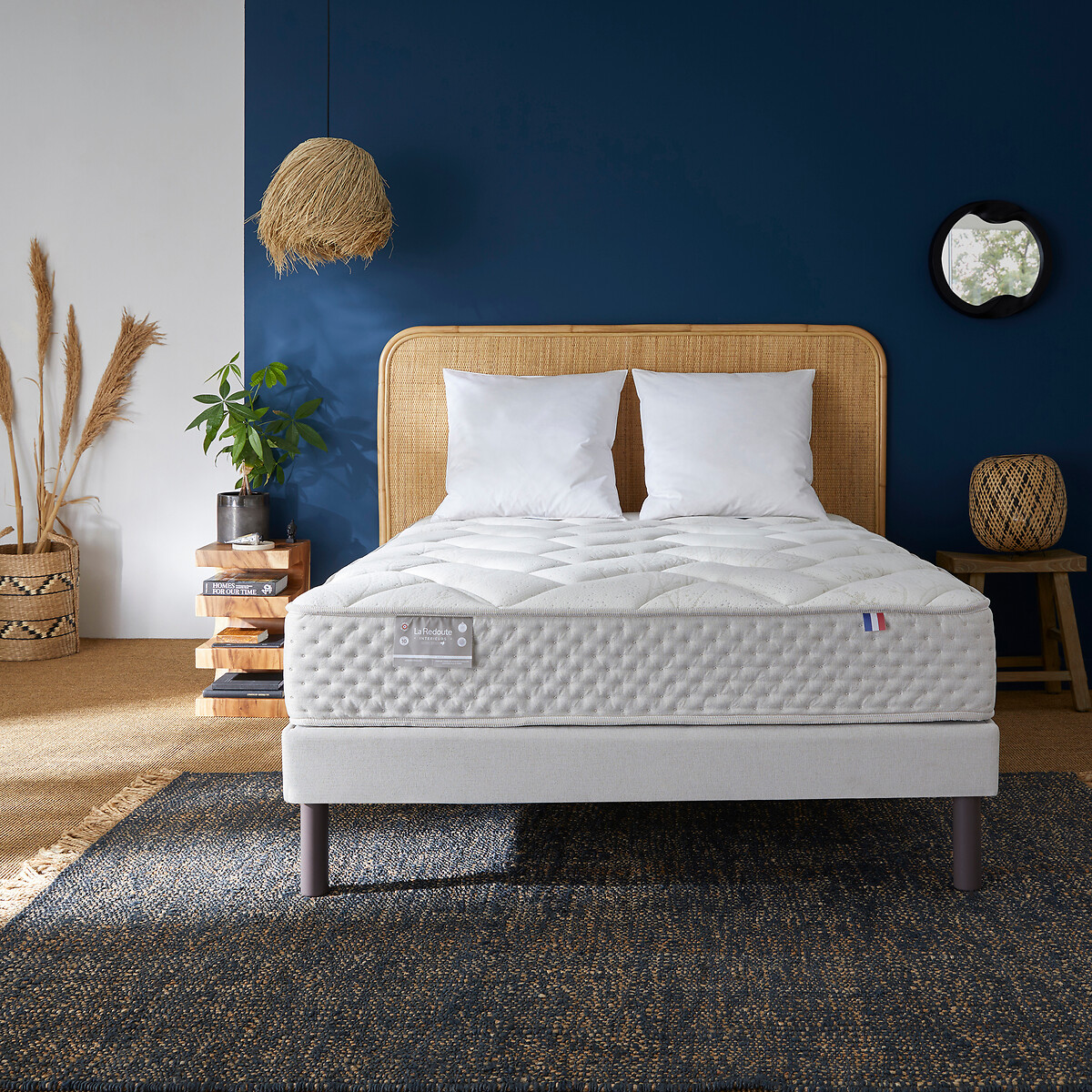 Oreiller ferme anti-acariens 100% plumettes blanc, LA REDOUTE INTERIEURS