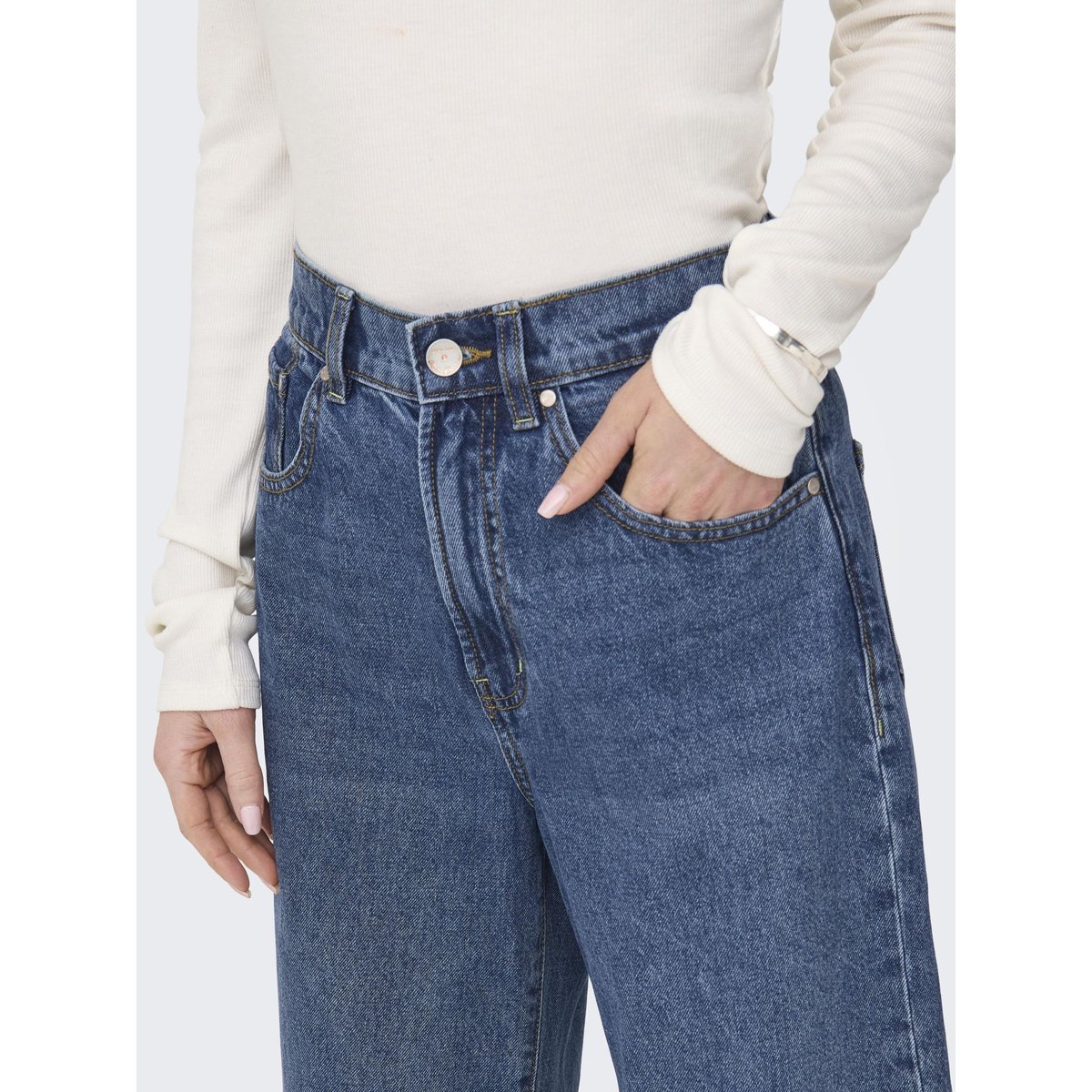 Jean À Jambe Large medium blue denim, ONLY