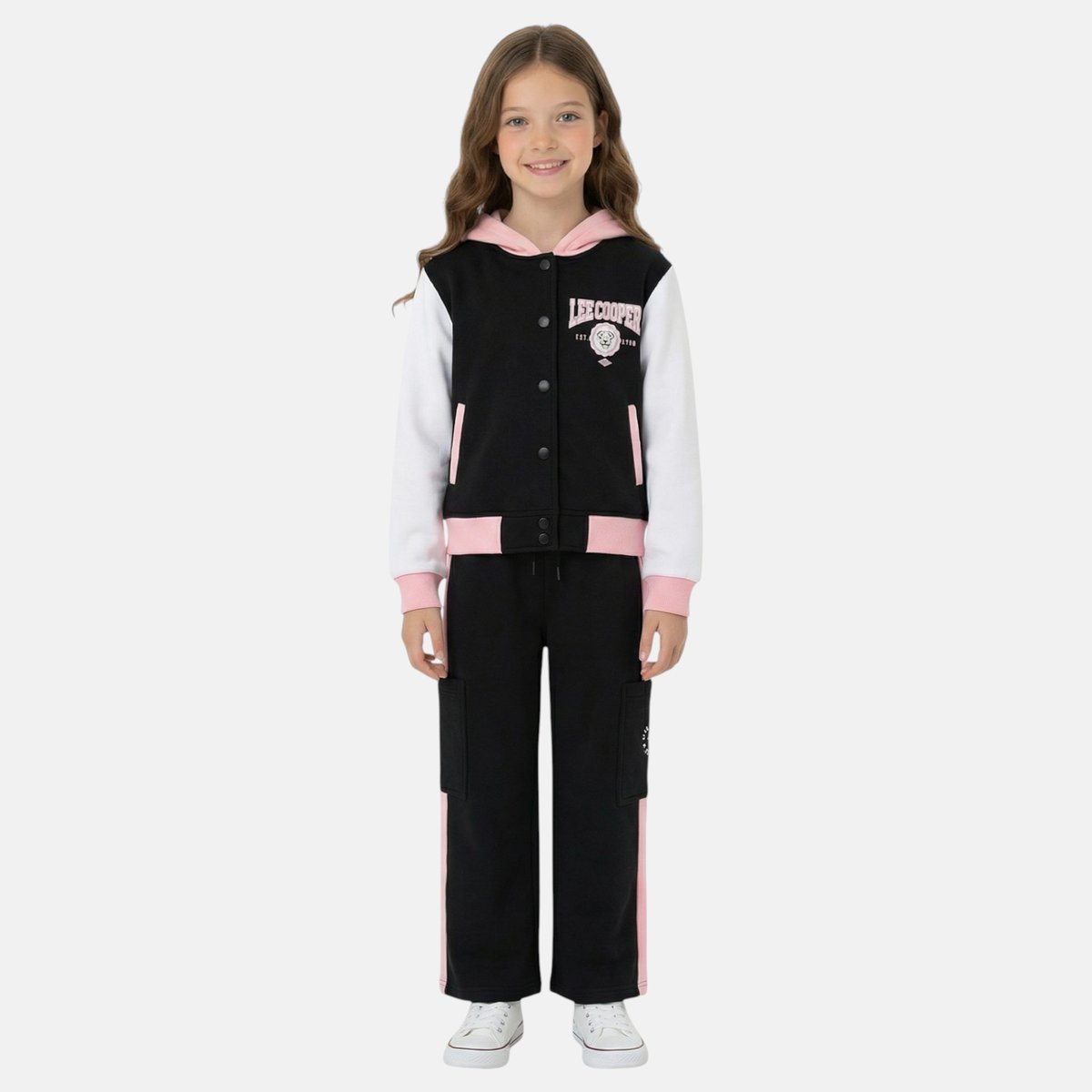 Ensemble veste teddy boutonnée et pantalon de jogging DANSE noir, LEE COOPER