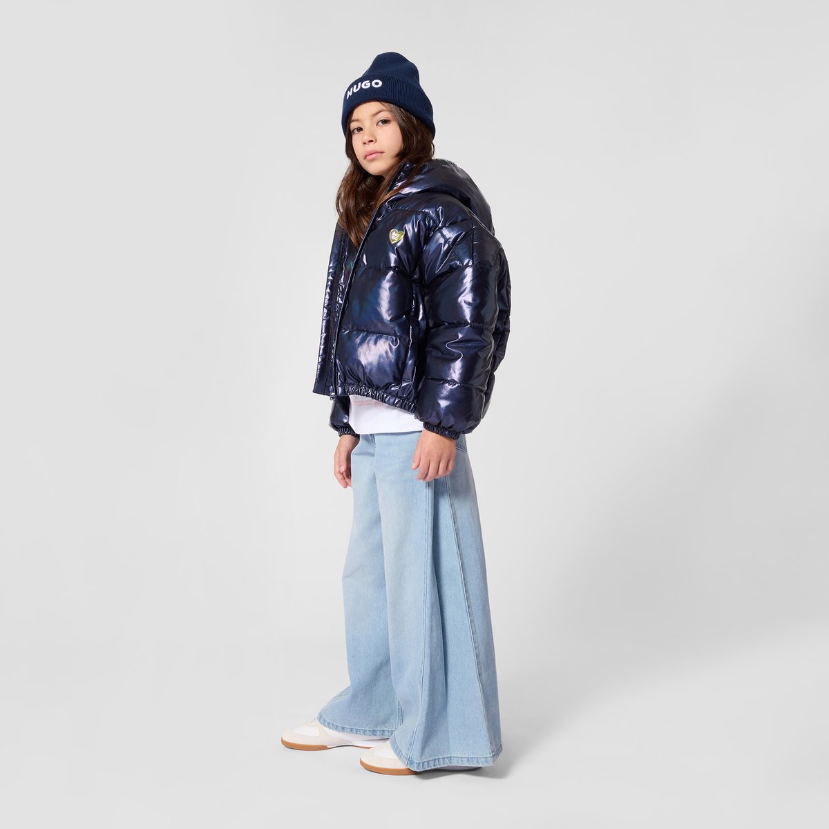 Pantalon en denim stone pousse, HUGO KIDSWEAR
