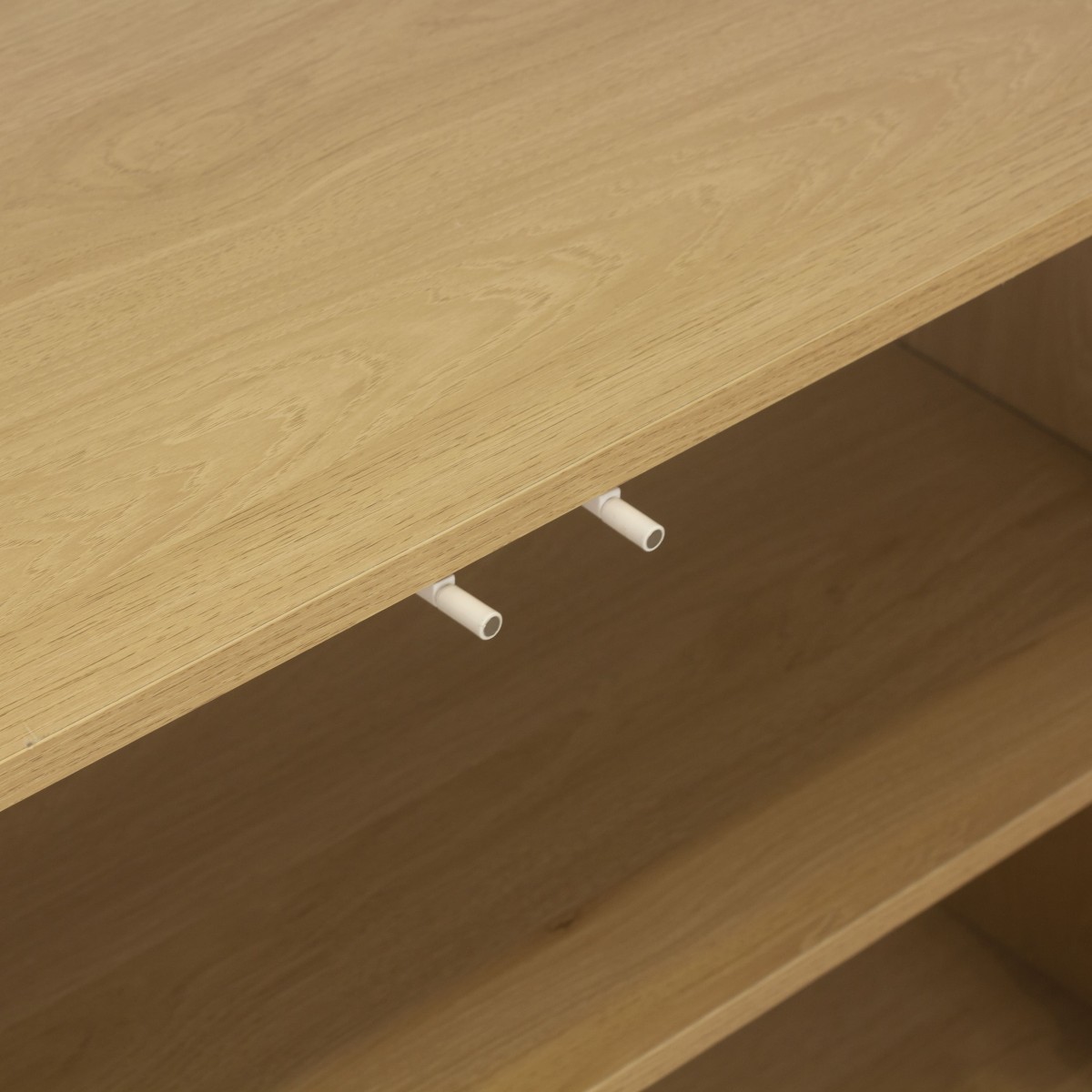 Buffet 3 portes formes arrondies OCTAVE bois clair, CALICOSY