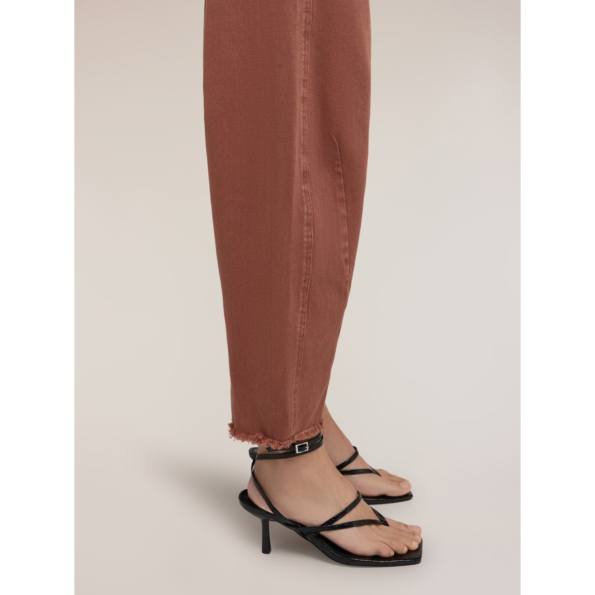 Pantalon balloon en drill marron, MOTIVI