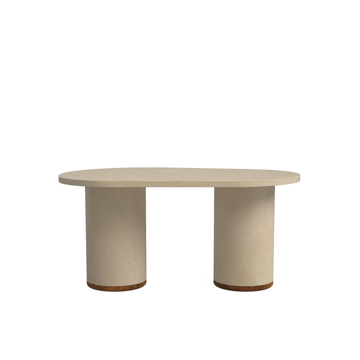 Table extérieure microciment vert olive 220 cm - MALVA sable, HANNUN