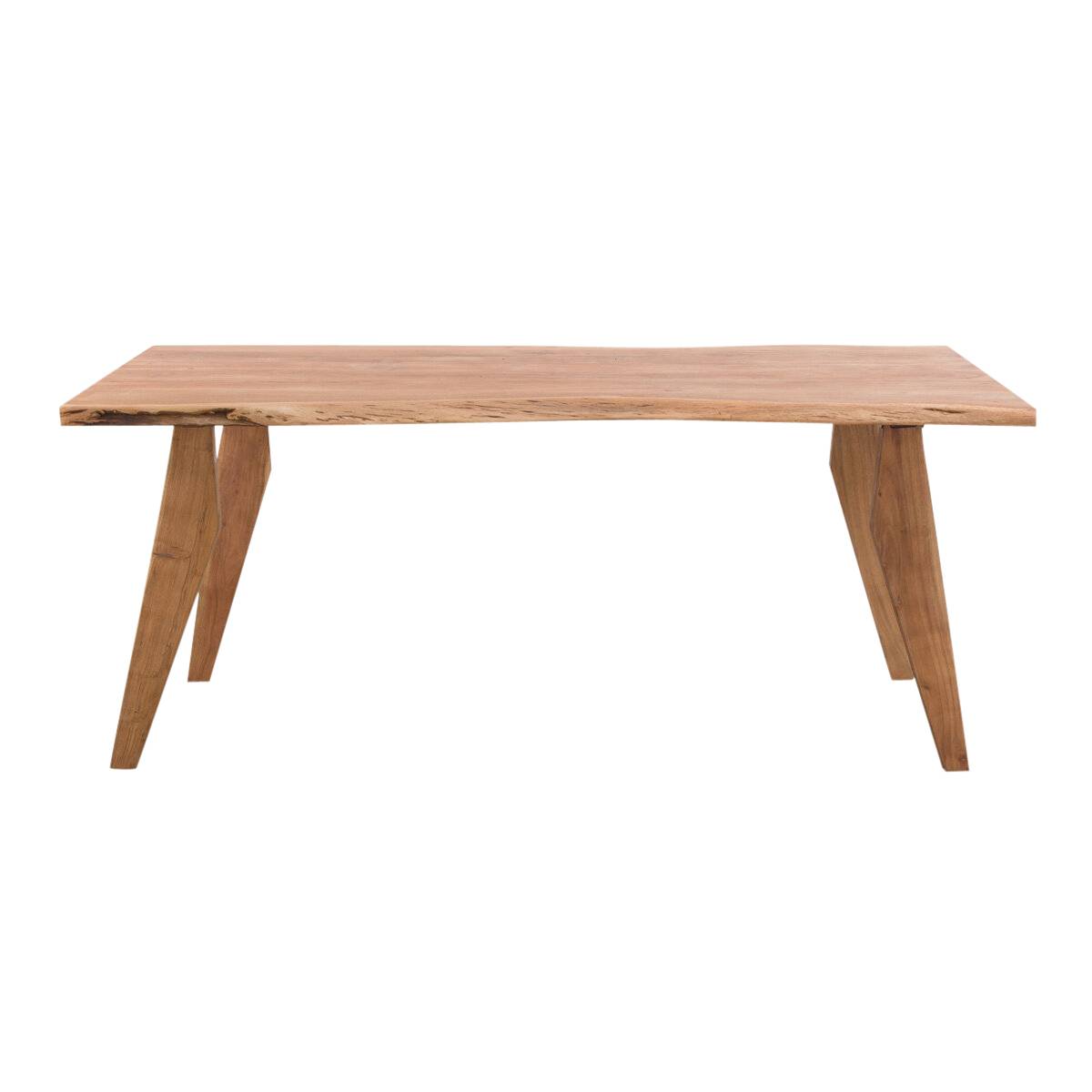 Table à manger en bois d'acacia LORIANE bois clair, MADE IN MEUBLES