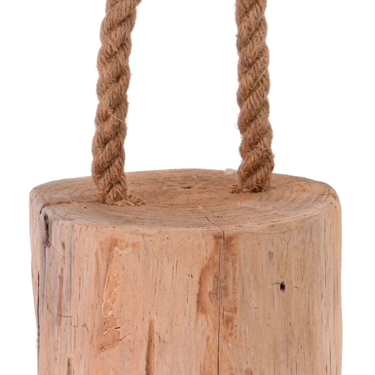 Cale-porte teck et corde 14x14x14cm bois, WADIGA