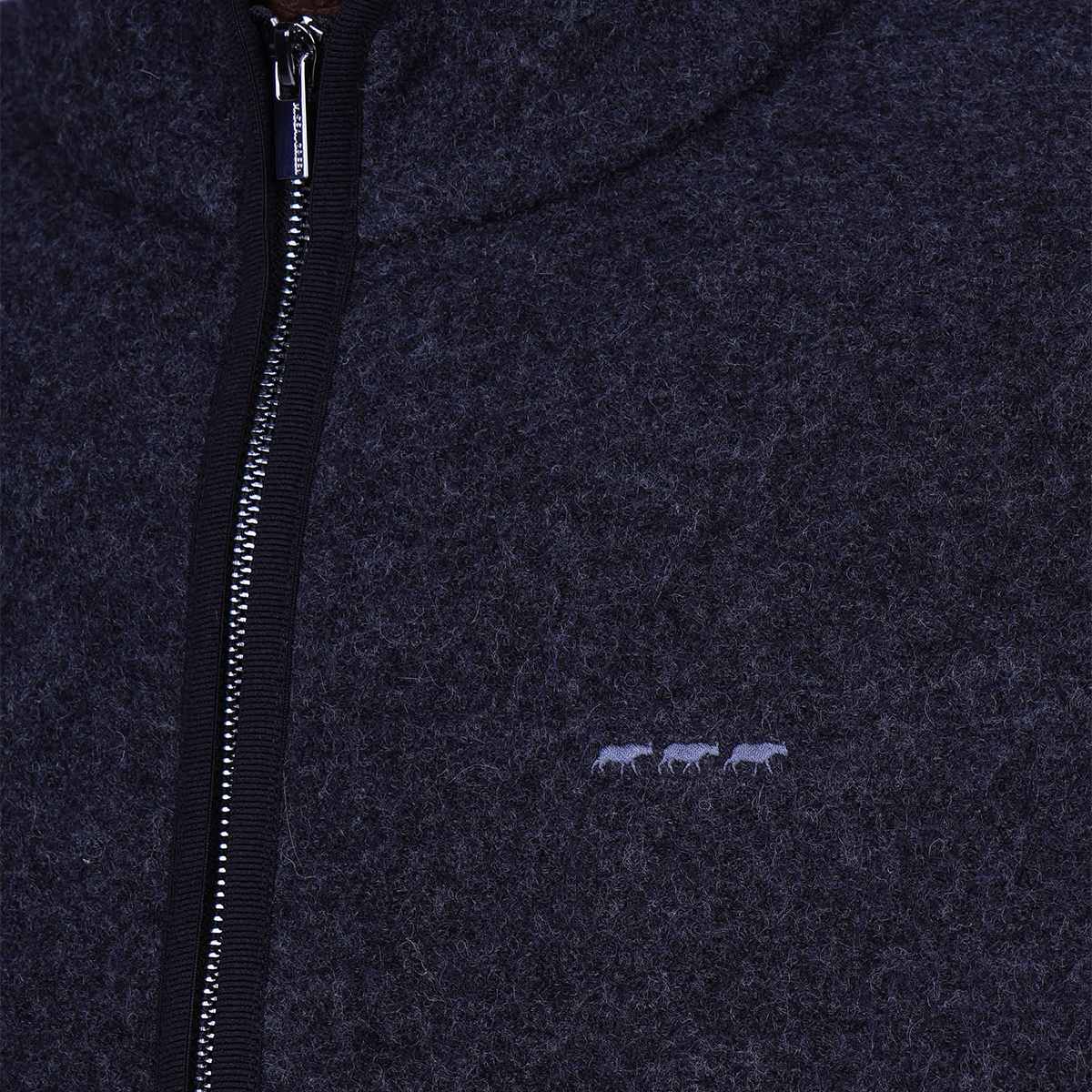 Gilet sans manches en laine anthracite, MISE AU GREEN