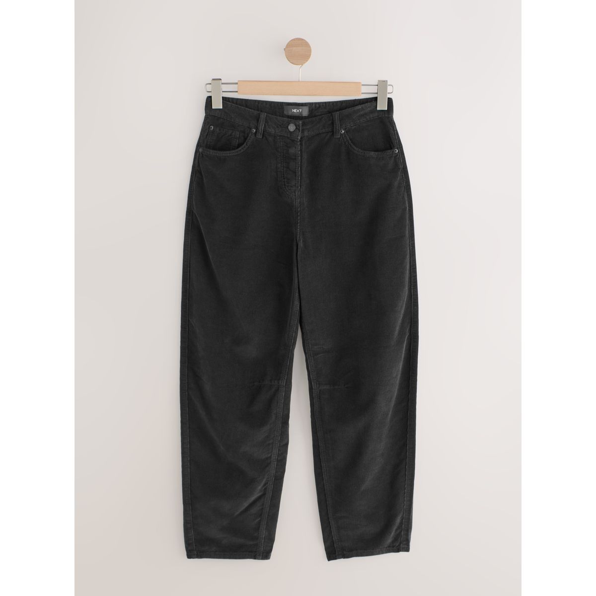 Pantalon bouffant en velours côtelé noir, NEXT