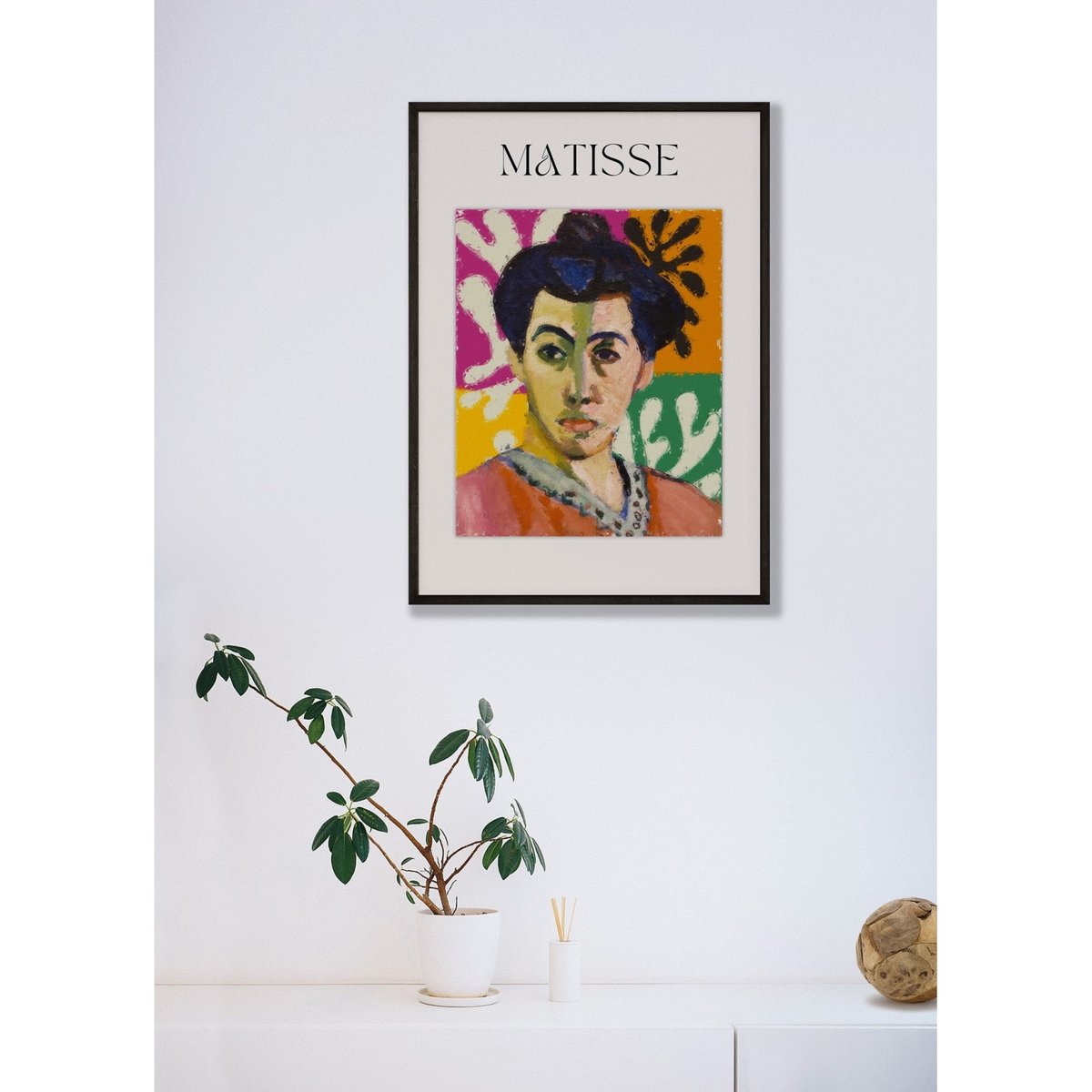 Affiche Matisse - Portrait Expressif blanc, L'AFFICHERIE