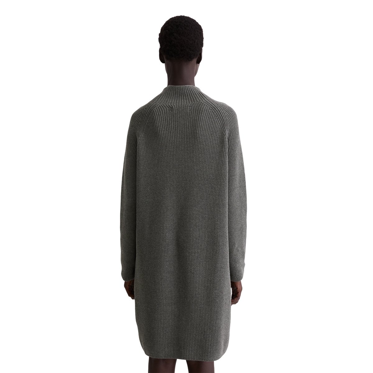 Robe en tricot DfC loose en pur coton organique gris, MARC O'POLO