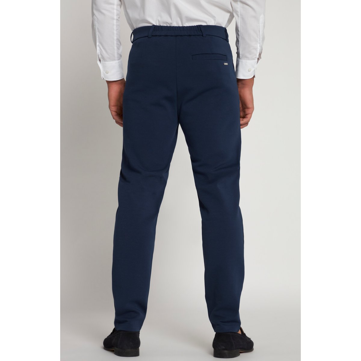 Pantalon chino en jersey bleu nuit mat, JP1880