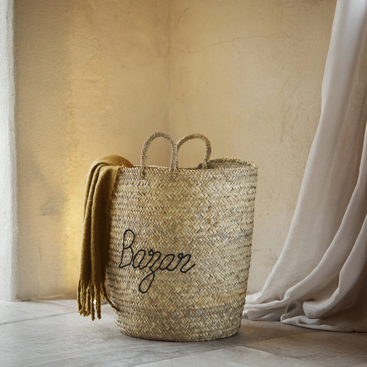 Grand panier BAZAR XL - LOJI noir, HOME MAISON