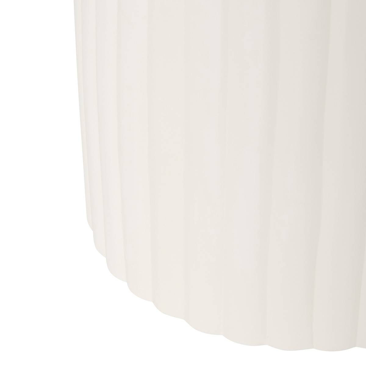 Table d’appoint pied central rainuré MUDAN ivoire, ATMOSPHERA