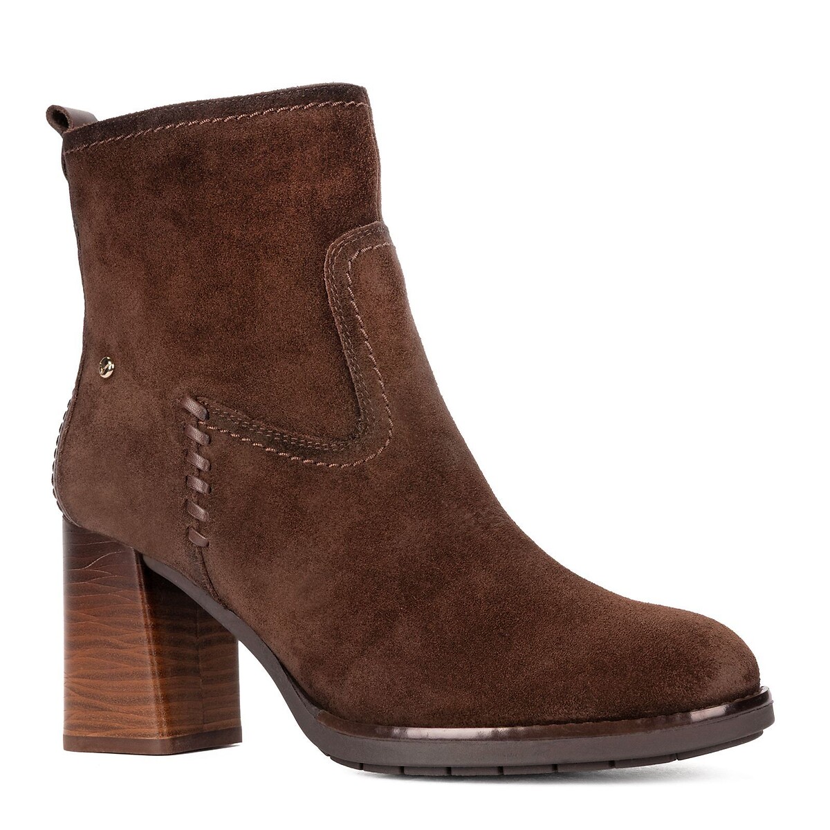 Stiefeletten aus Wildleder mit Absatz, PALENCIA braun, PIKOLINOS