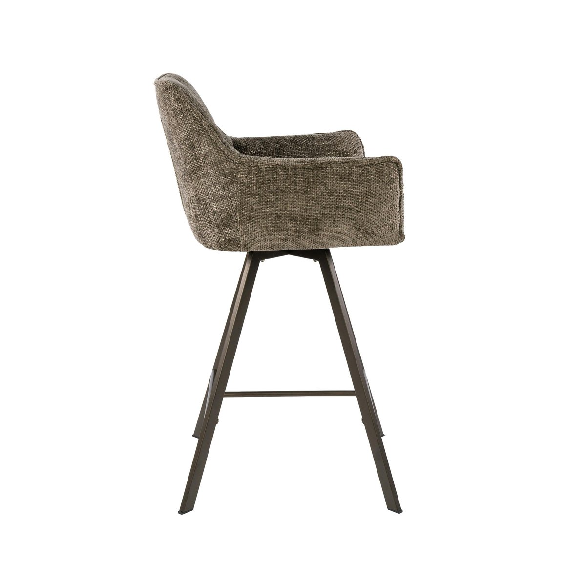 Lot de 2 tabourets de bar pivotants MELBOURNE taupe, PIER IMPORT