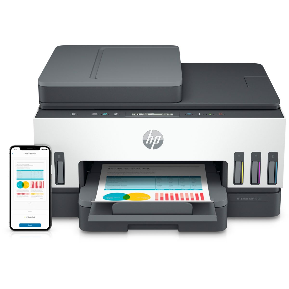 Imprimante jet d'encre Smart Tank 7305/7307 couleur unique, HP