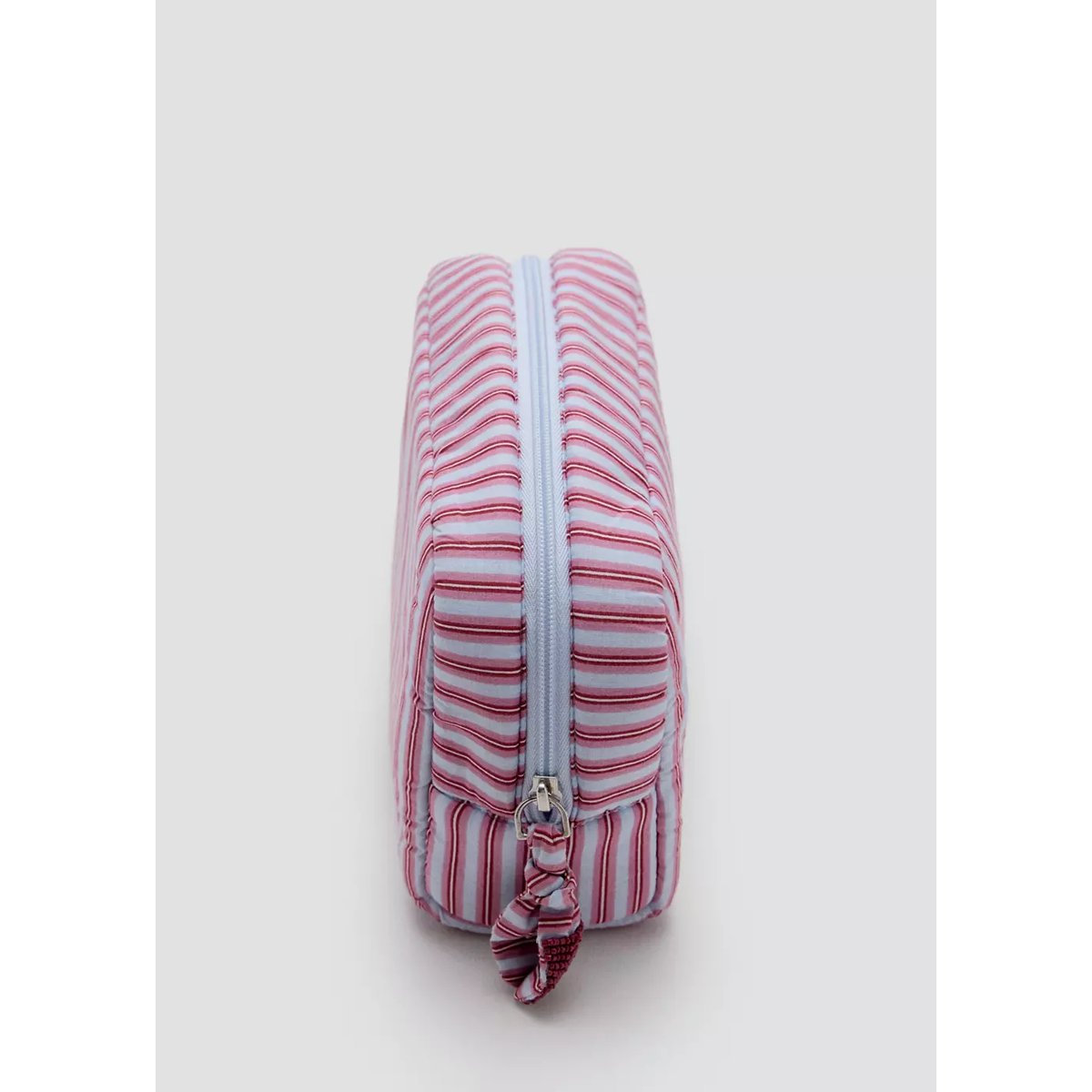 Trousse en coton à rayures imprimées bleu, MANGO TEEN