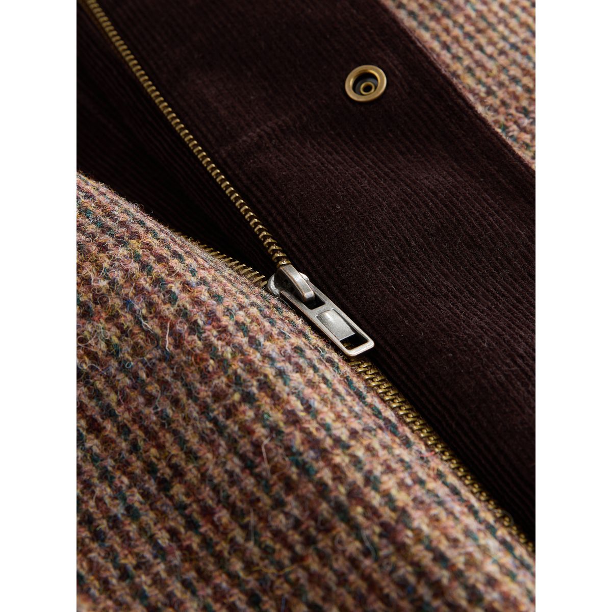 Veste avec col en velours côtelé harris tweed Signature marron, NEXT