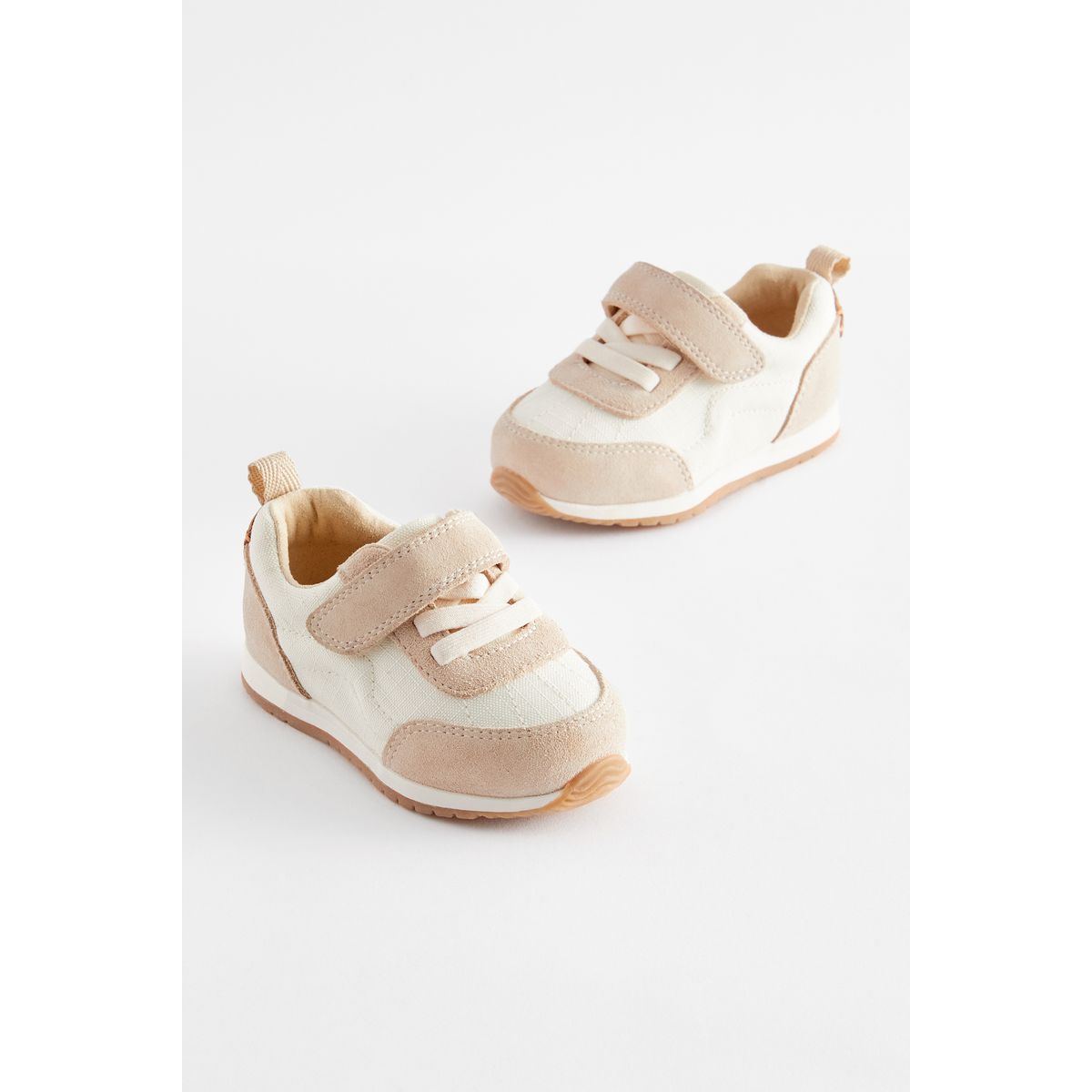 Baskets premiers pas bout rond confortables blanc neutre, NEXT
