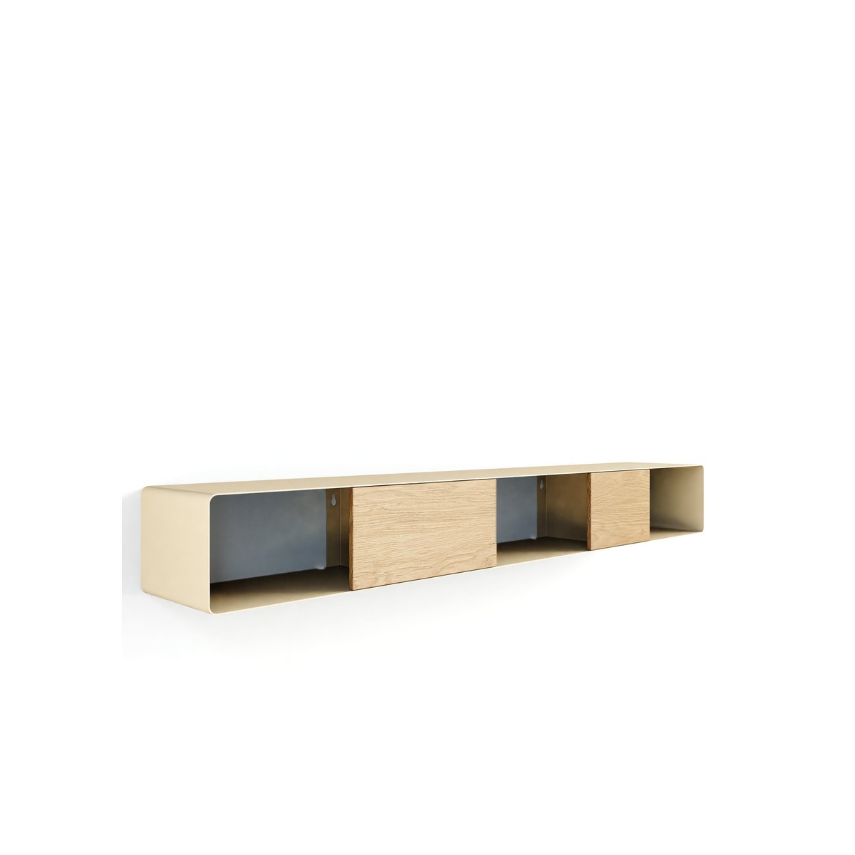 Console murale SION beige cashew / bois de chêne, METALLBUDE