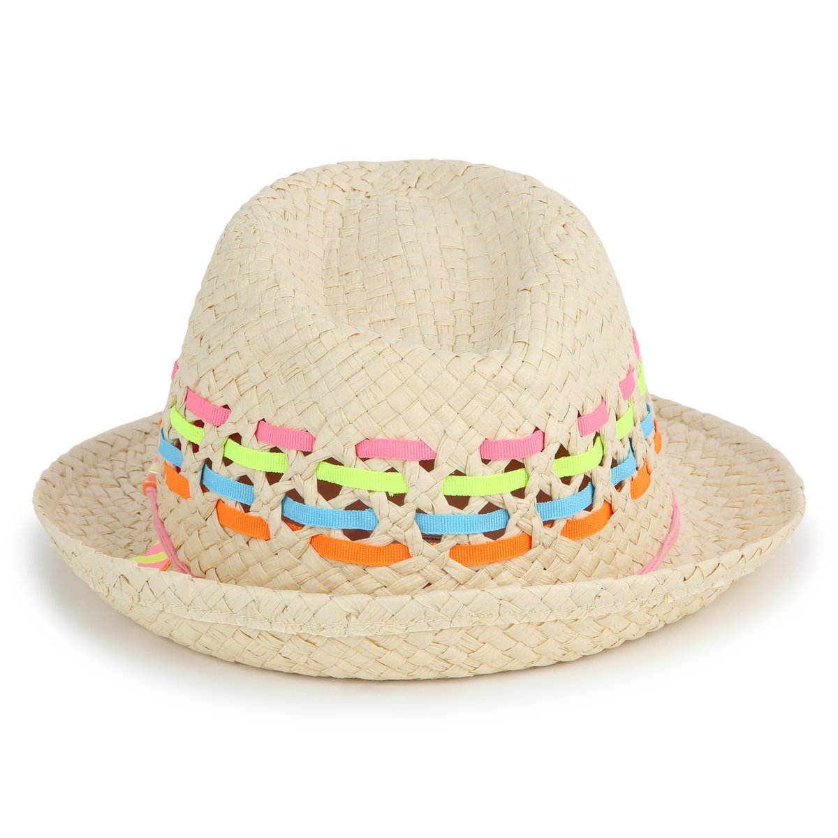 Chapeau tressé à rayures multico, BILLIEBLUSH