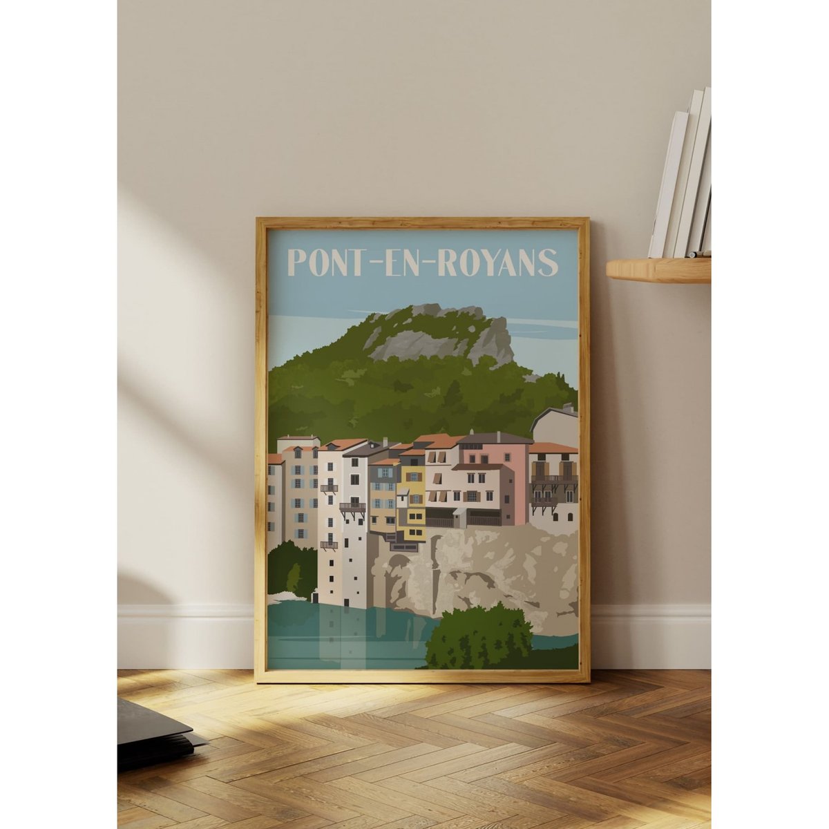 Affiche ville Pont-en-Royans blanc, L'AFFICHERIE