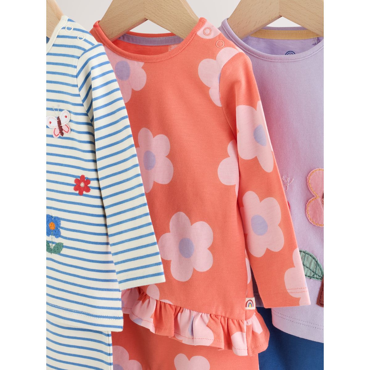 T-shirt et legging bébé, 6 pièces bleu marine rayé, NEXT