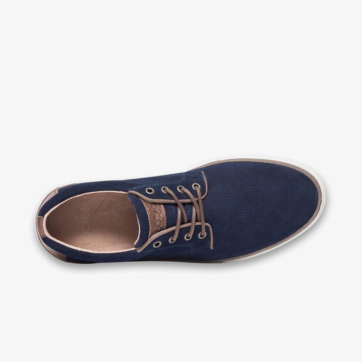 Basket en cuir KADY bleu marine, BOCAGE