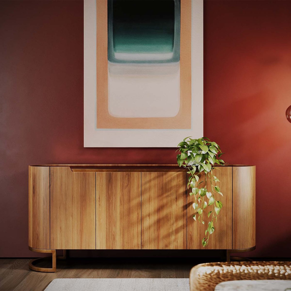 Buffet 4 portes, GIORGIO bois fonce, KARE DESIGN