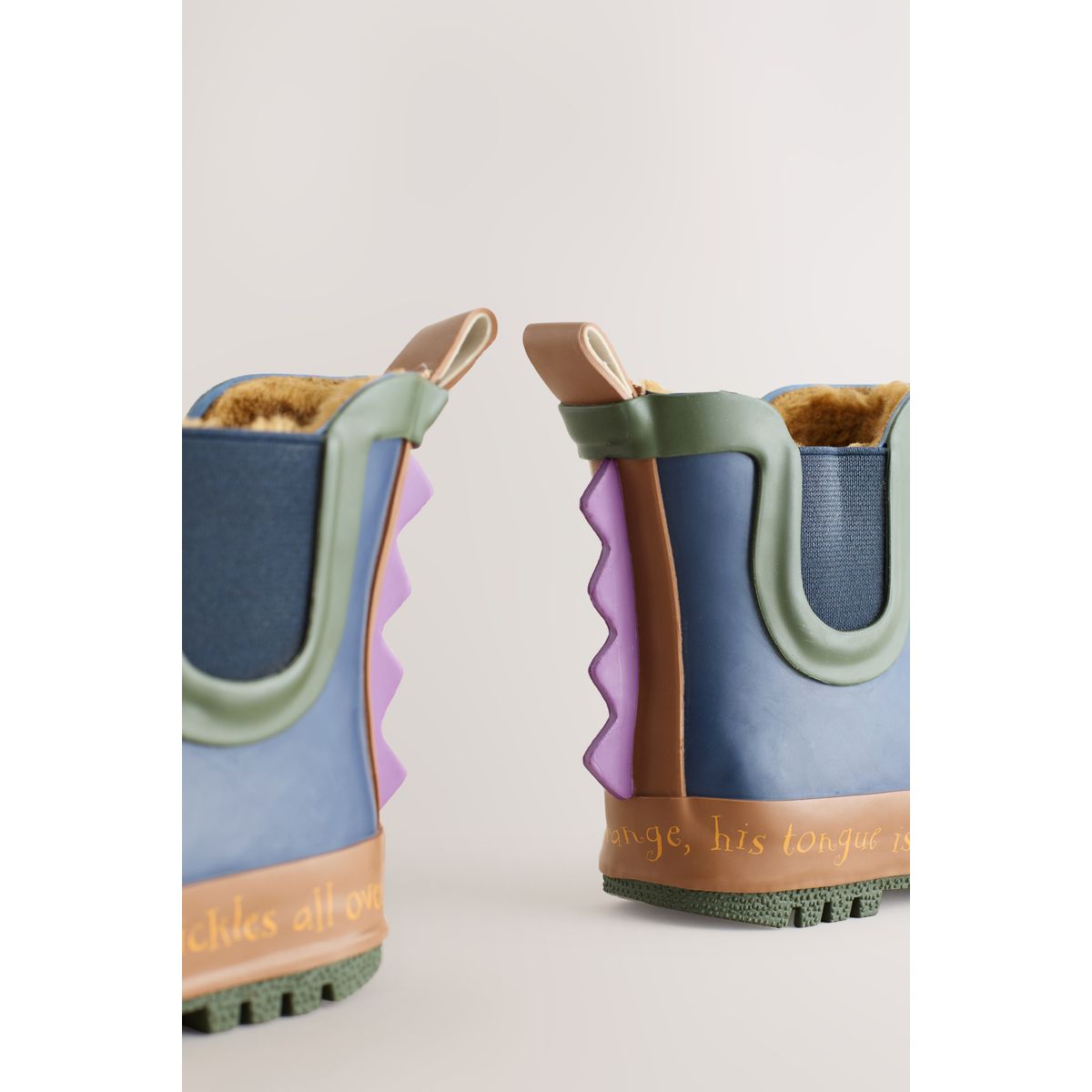 Bottines en caoutchouc avec doublure chaude gruffalo bleu marine, NEXT